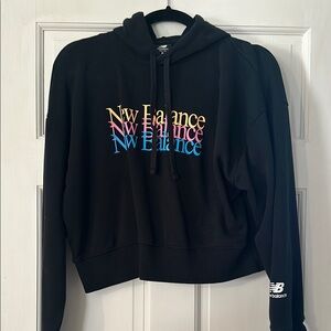 New Balance Women's Black Cropped Hoodie